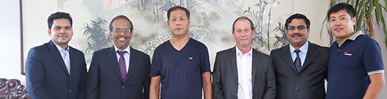 阿联酋DUT客户一行来到青岛勤德索具有限公司进行实地考察和交流学习